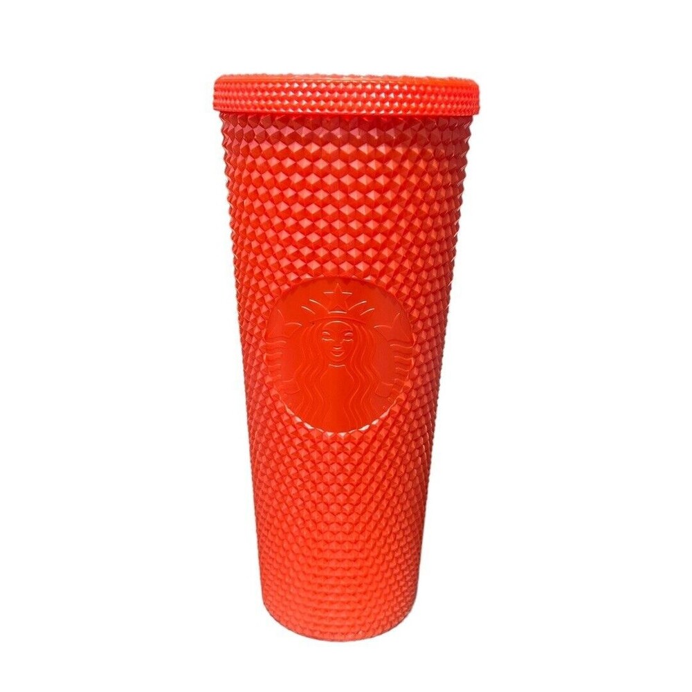 Starbucks Fall Halloween 2022 Bling Pearlized Orange Studded Tumbler Venti 24oz